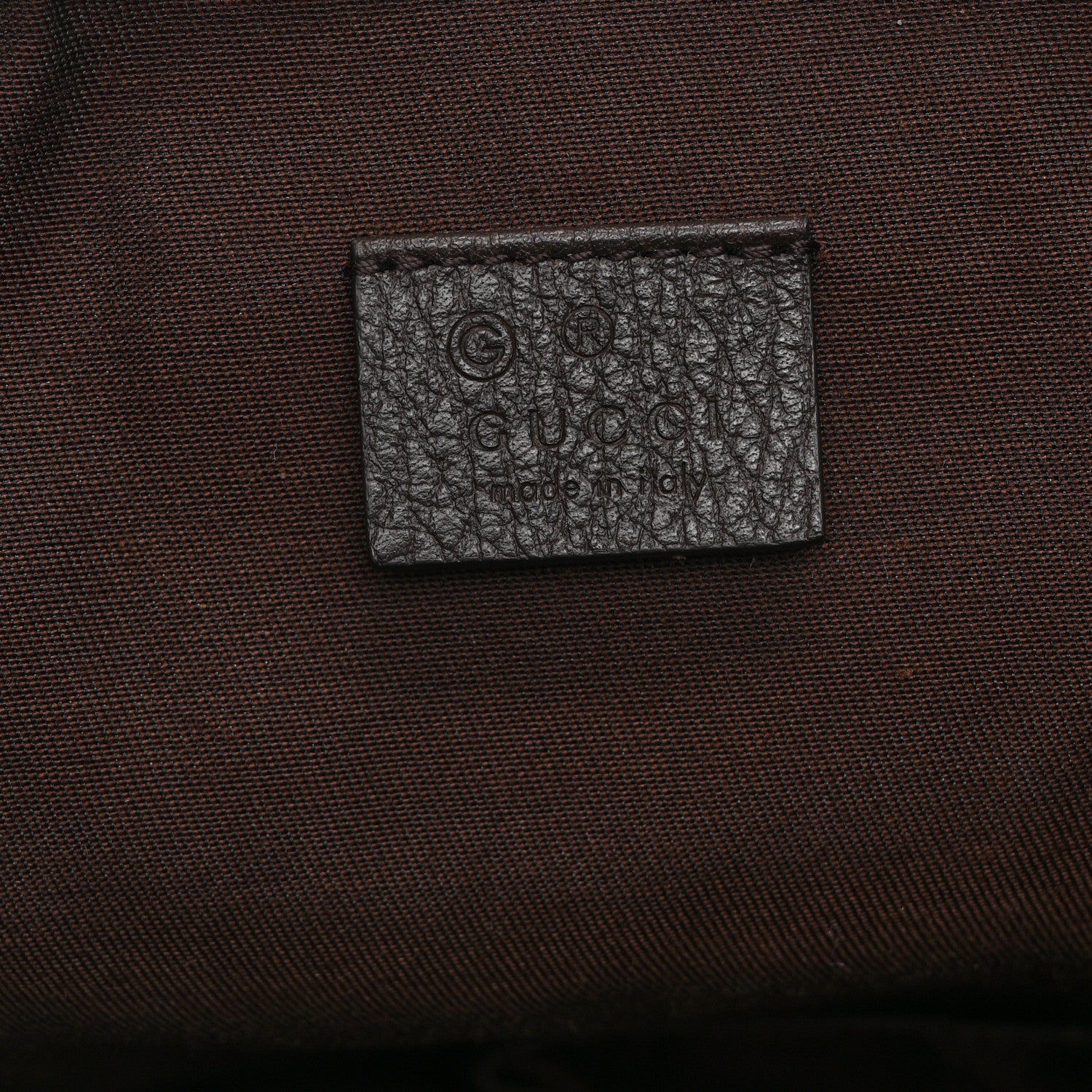 Gucci Monogram Dollar Calfskin O Drawstring Backpack Beige Ebony Testa di Moro Dark Chocolate 6 of 11