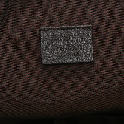 Gucci Monogram Dollar Calfskin O Drawstring Backpack Beige Ebony Testa di Moro Dark Chocolate 6 of 11