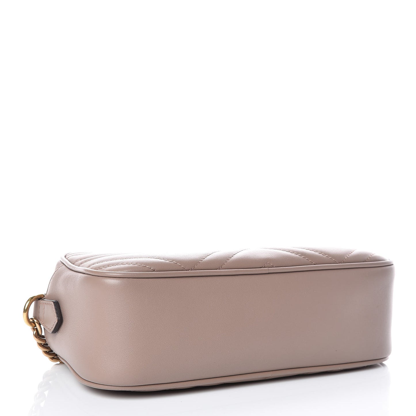 Calfskin Matelasse Small GG Marmont Chain Shoulder Bag Taupe