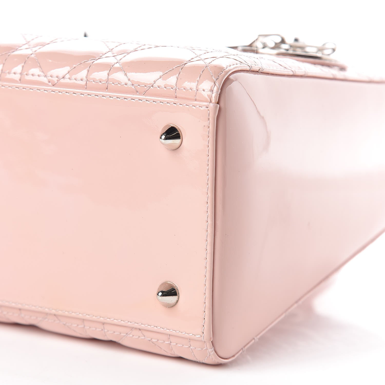 Christian Dior Patent Cannage Medium Lady Dior Rose Clair 14 of 15