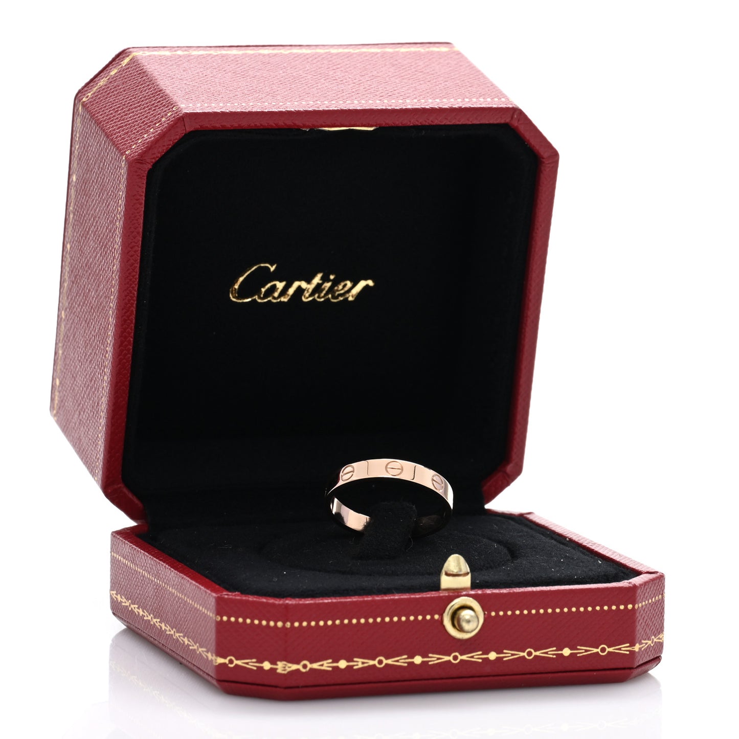 18K Pink Gold 4mm LOVE Wedding Band Ring 58 8.25