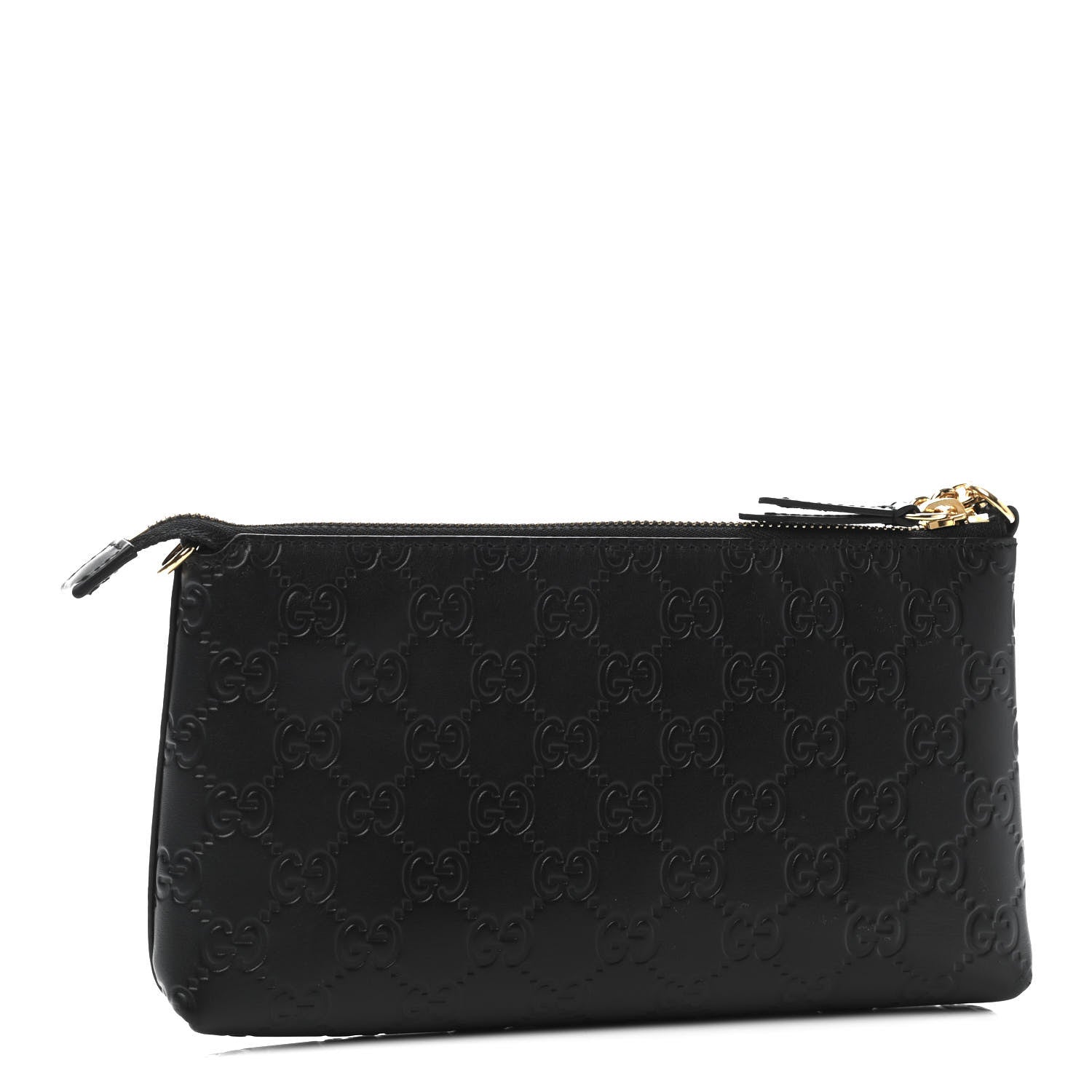 Gucci Guccissima Signature Wrist Wallet Black 2 of 4