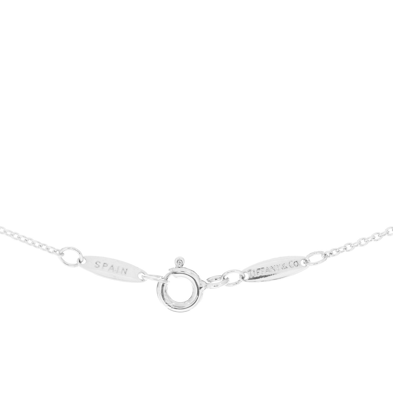 Tiffany Sterling Silver Aquamarine .06ct Elsa Peretti Color by the Yard Pendant Necklace 4 of 4