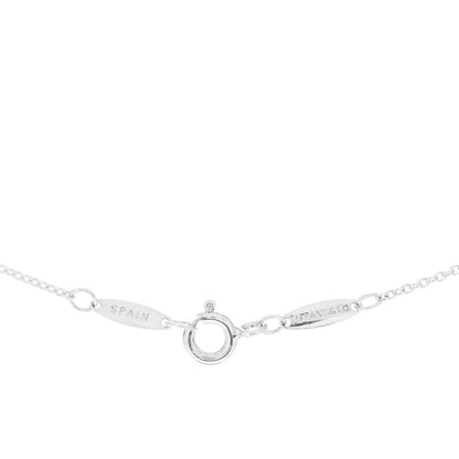 Tiffany Sterling Silver Aquamarine .06ct Elsa Peretti Color by the Yard Pendant Necklace 4 of 4