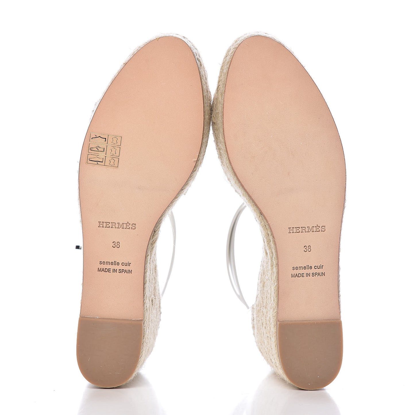 Calfskin Tivoli Espadrille Wedge Sandals 38 White