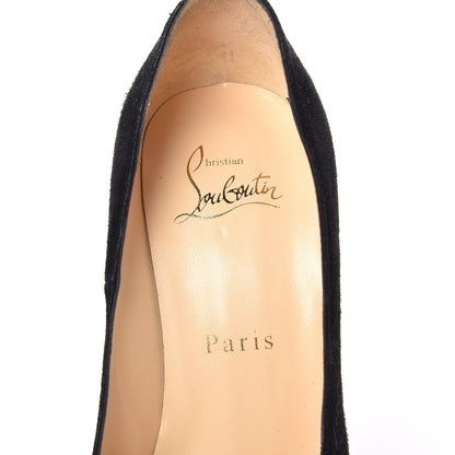 Christian Louboutin Suede Bianca Back Zip 120 Pumps 35 Black 9 of 12
