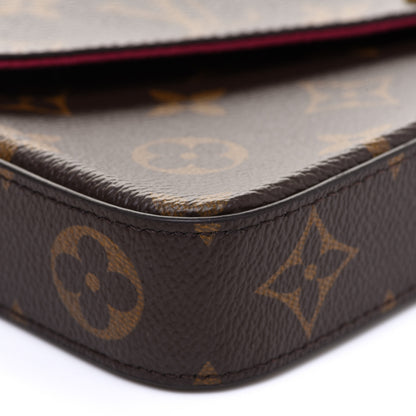 Louis Vuitton Monogram Pochette Felicie Chain Wallet Fuchsia 9 of 11
