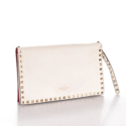 Valentino Garavani Nappa Rockstud Wristlet Clutch White 3 of 7
