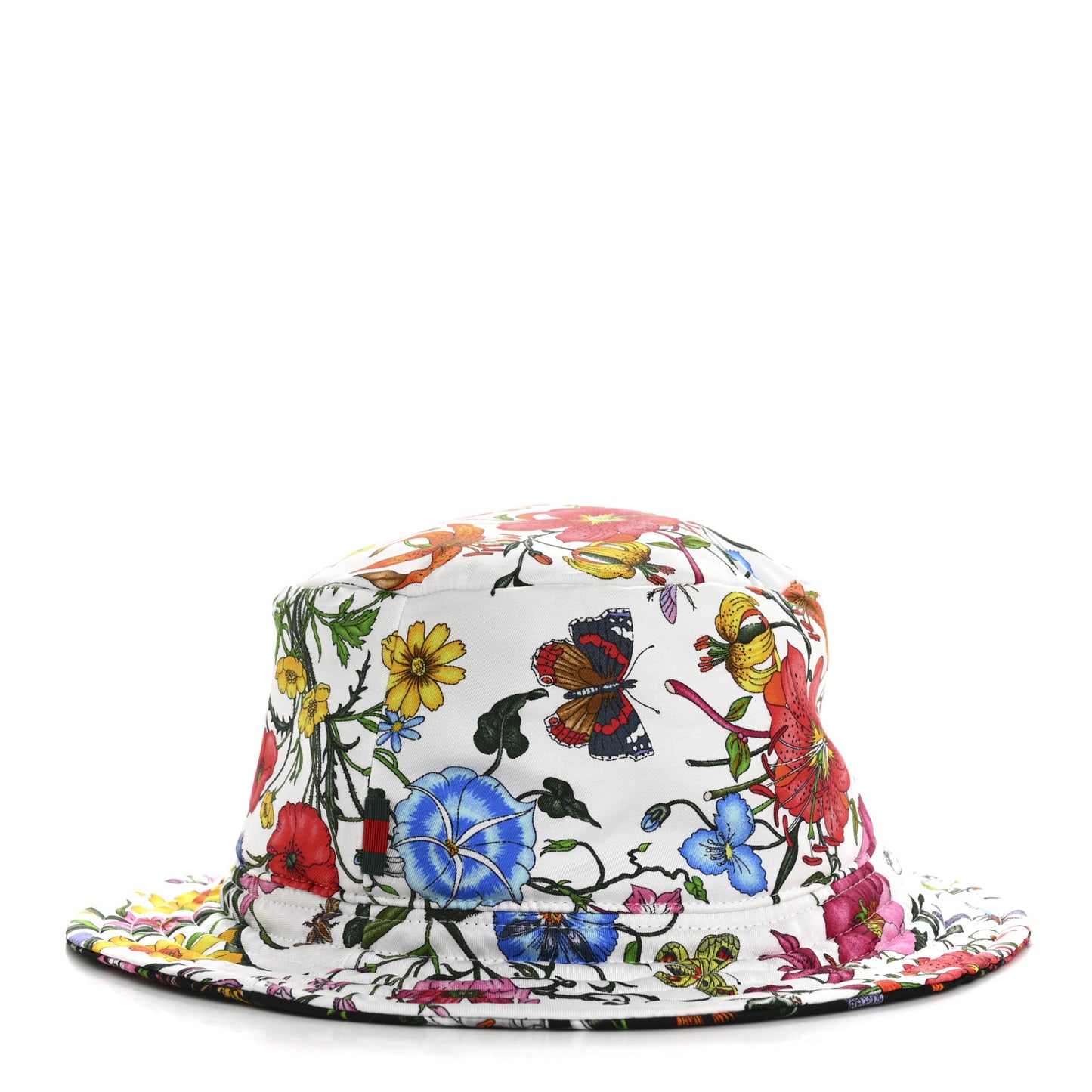 Printed Silk Flora Reversible Bucket Hat 58 Multicolor