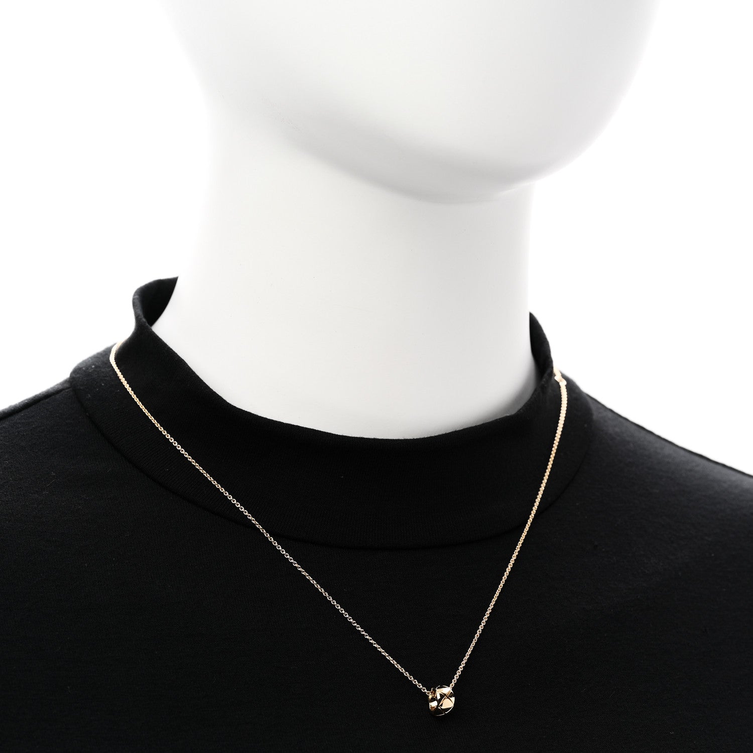 Chanel 18K Yellow Gold Coco Crush Small Round Pendant Necklace 2 of 7