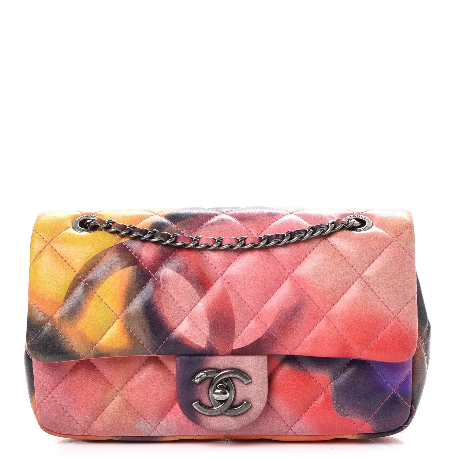 Chanel Printed Lambskin Quilted Small Flower Power Flap 1 of 11