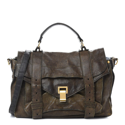 Proenza Schouler Lambskin Medium PS1 Satchel Dark Olive 1 of 20