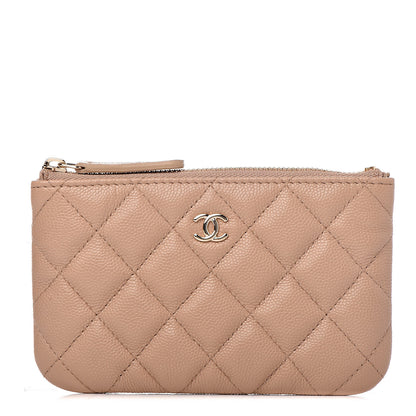 Chanel Caviar Quilted Small Cosmetic Case Beige 1 of 10