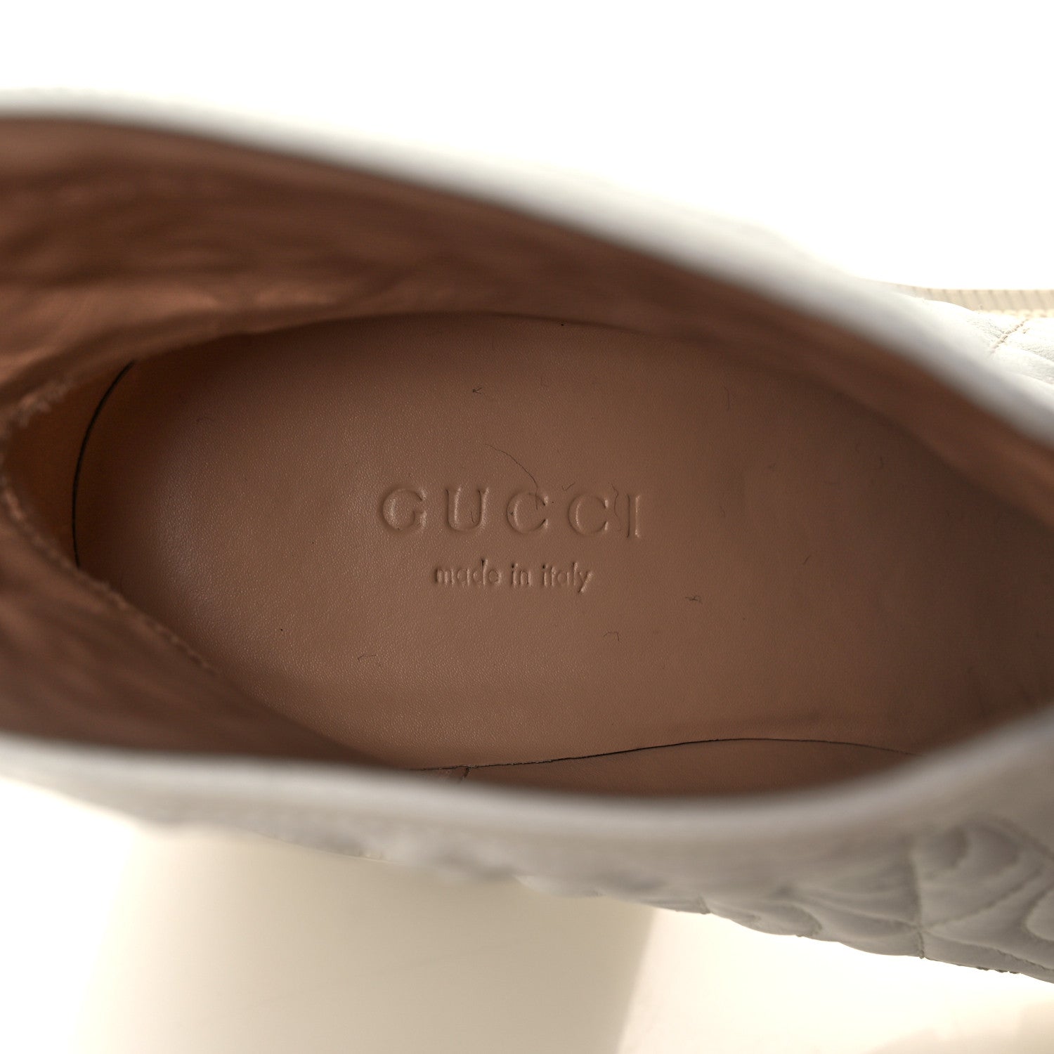 Gucci Calfskin Nappa Rhombus Quilted Trip Ankle Boots 36.5 Great White 7 of 9