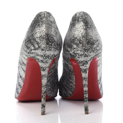 Christian Louboutin Glitter Sirene Pigalle Follies 100 Pumps 39 Silver 5 of 10