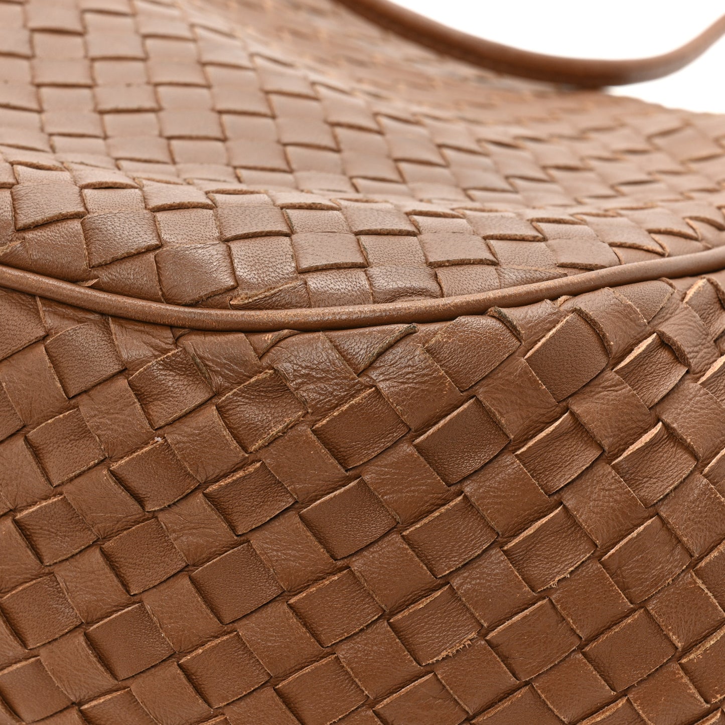 Nappa Intrecciato Small Messenger Flap Noce