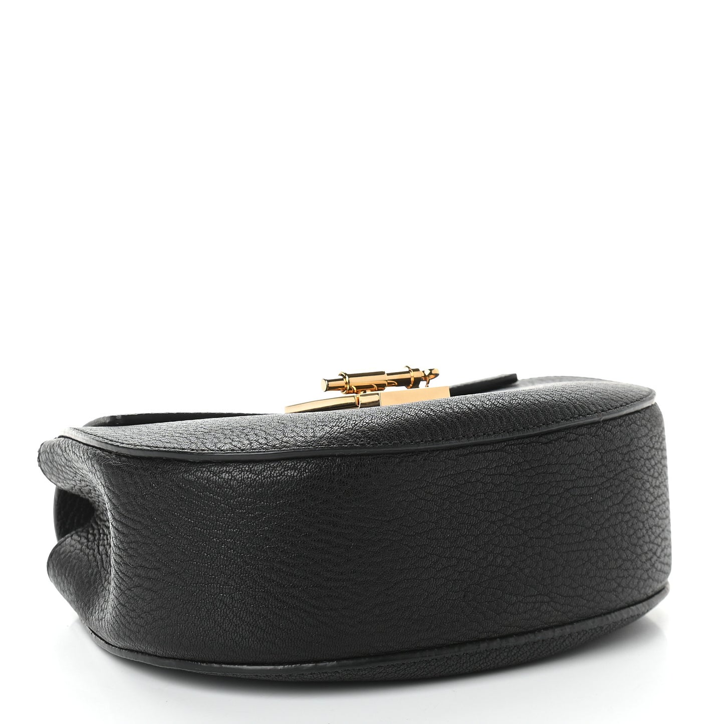 Grained Lambskin Mini Drew Shoulder Bag Black