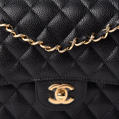 Chanel Caviar Quilted Medium Double Flap Black 8 of 10