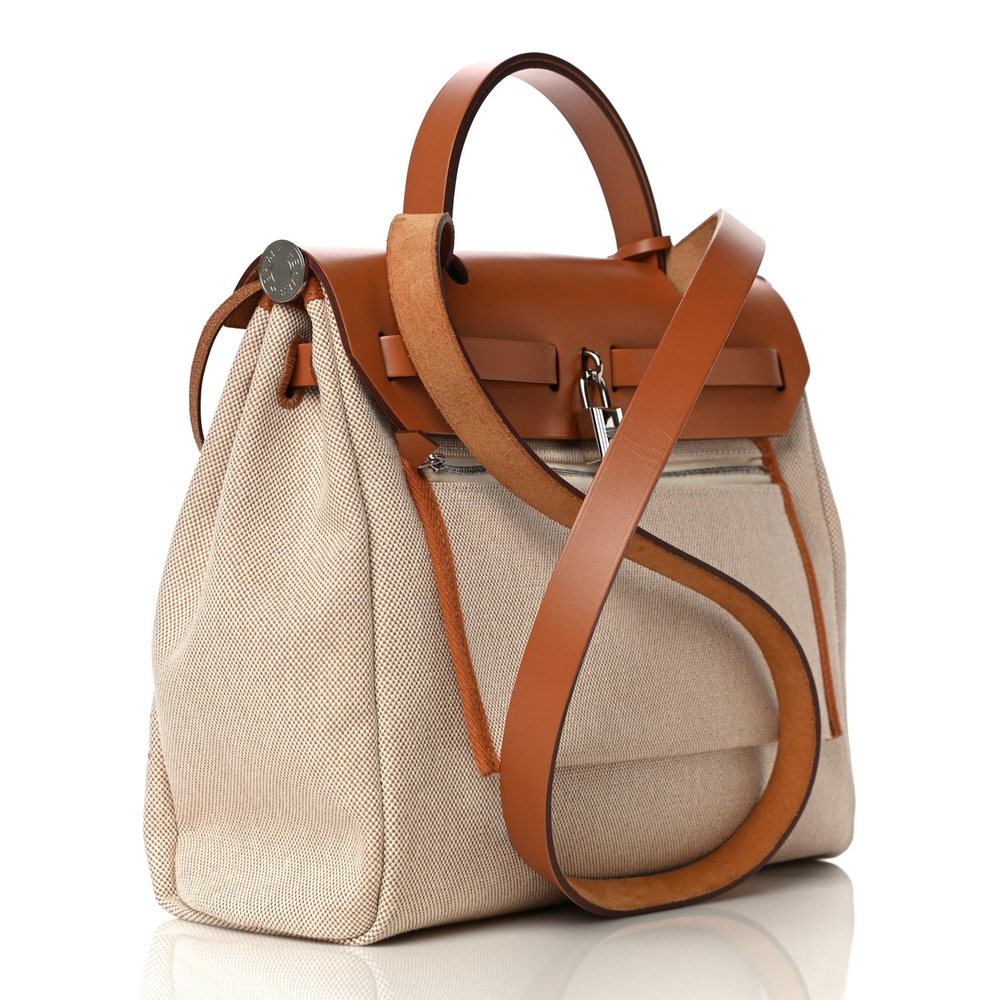 Vache Hunter Toile Pegase Pop Herbag Zip Retourne 31 PM Capucine Ecru