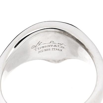 Tiffany Sterling Silver Elsa Peretti Full Heart Ring 50 5.25 5 of 6