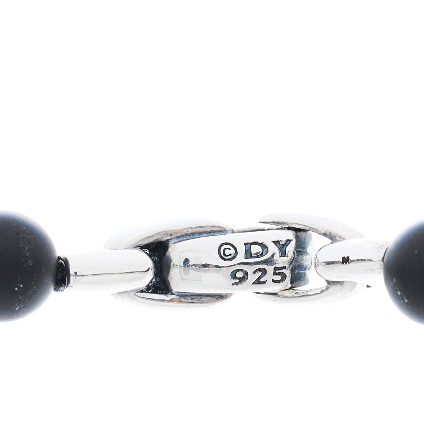 David Yurman Sterling Silver Red Tiger Eye Black Onyx 6mm Spiritual Beads Bracelet 3 of 3