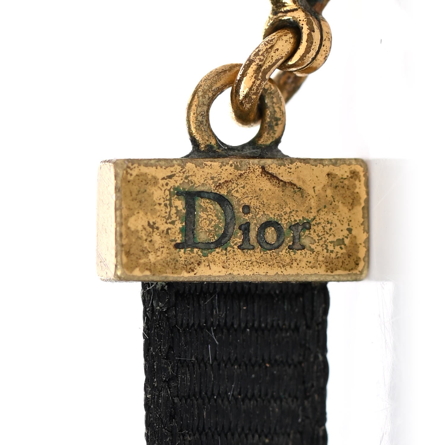 Christian Dior Grosgrain Ribbon J'Adior Logo Choker Necklace Black 4 of 7