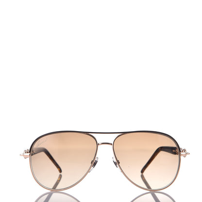 Gucci Crystal Aviator Marina Chain Sunglasses GG 4239/N/S Gold Havana 2 of 9
