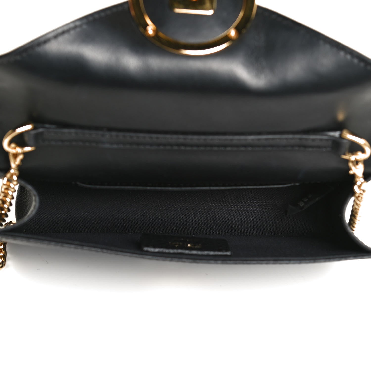 Fendi Vitello Cruise F is Fendi Bi-Color FF 1974 Embossed Envelope Belt Bag Maya Black 4 of 10