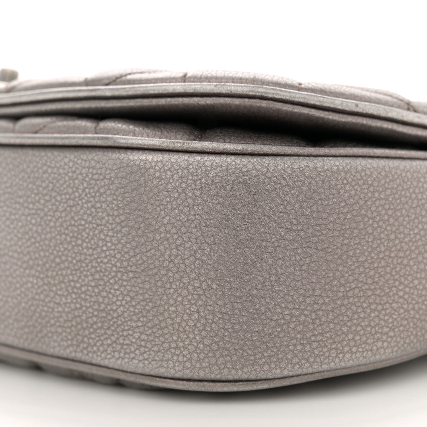 Chanel Metallic Calfskin Quilted Casual Pocket Messenger Flap Silver 10 of 11