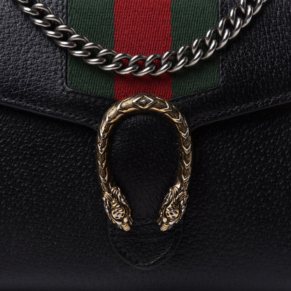 Gucci Calfskin Web Mini Dionysus Chain Wallet Black 7 of 11