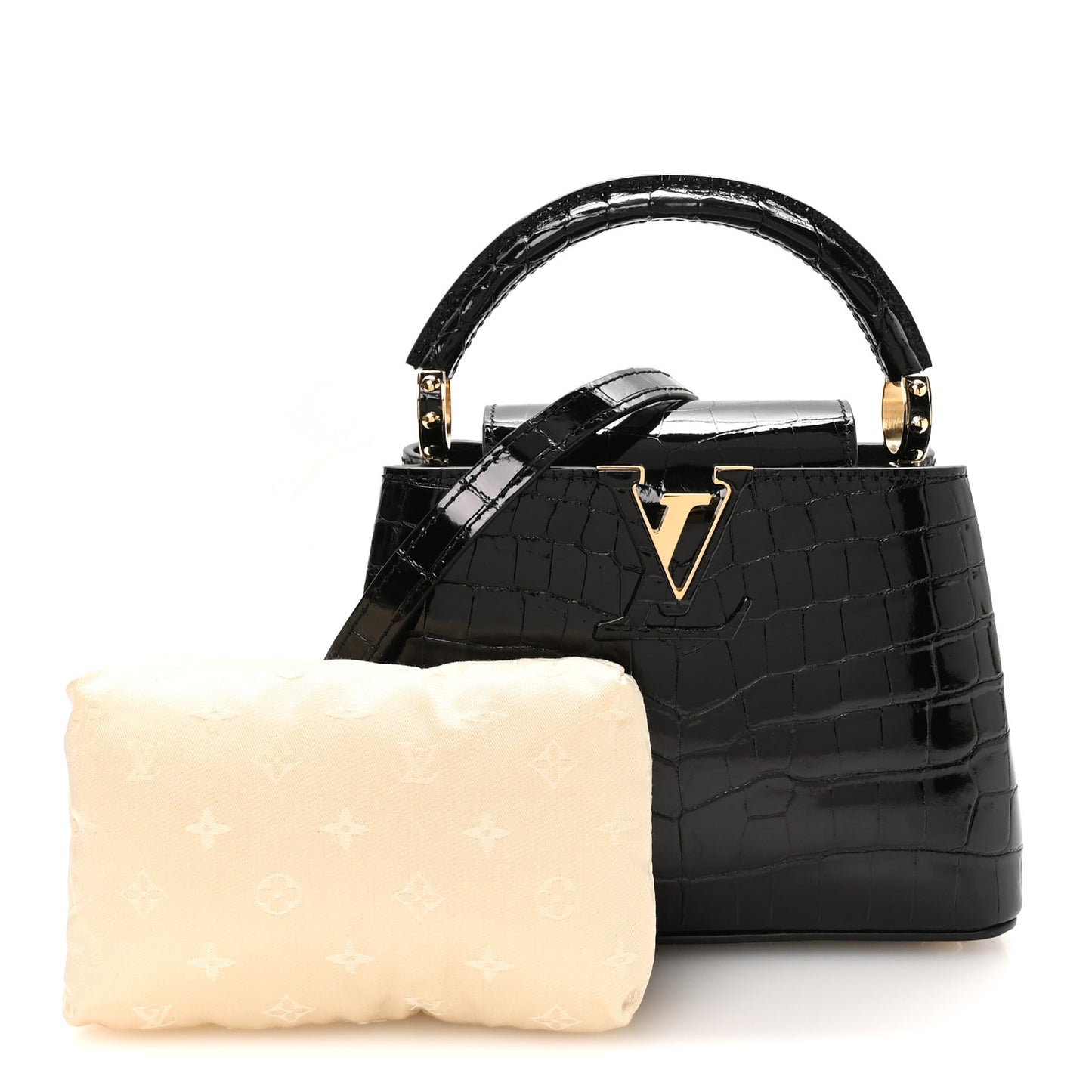 Crocodile Mini Capucines Black