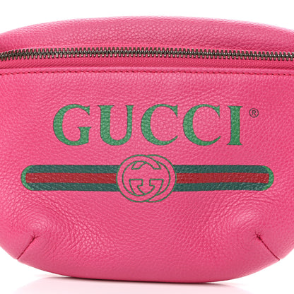 Gucci Grained Calfskin Small Logo Belt Bag Box Pink Green 8 of 10