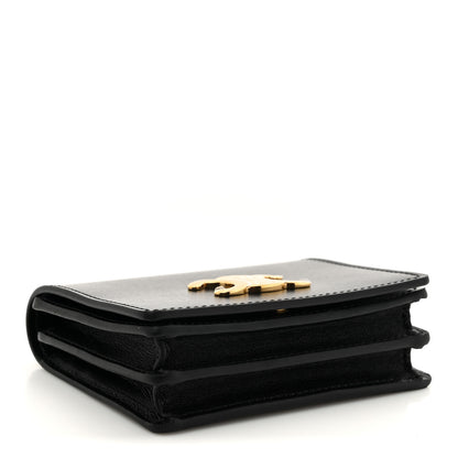 Celine Shiny Calfskin Triomphe Busincess Card Holder Black 4 of 10