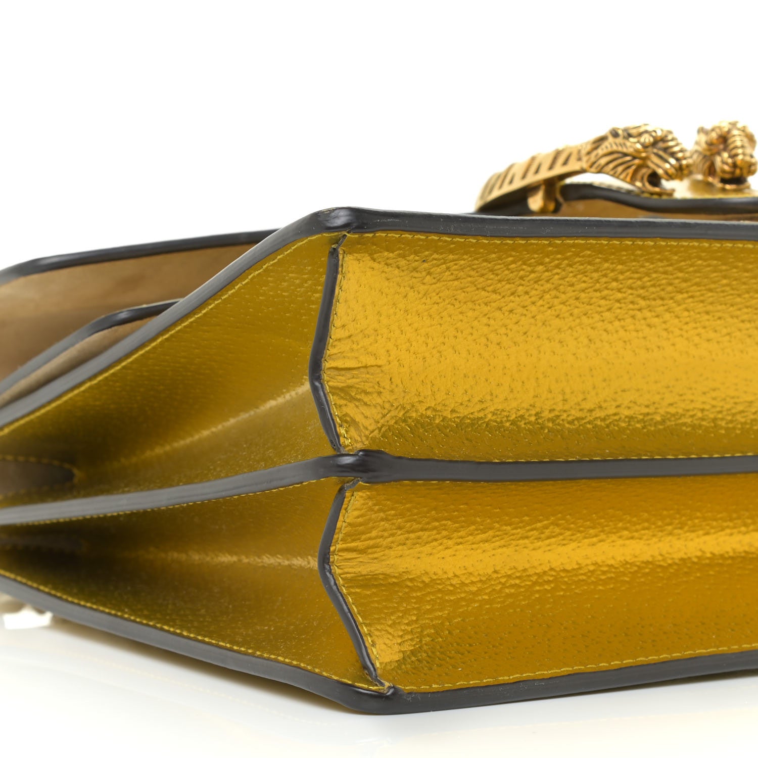 Gucci Metallic Calfskin Medium Dionysus Shoulder Bag Yellow 4 of 11