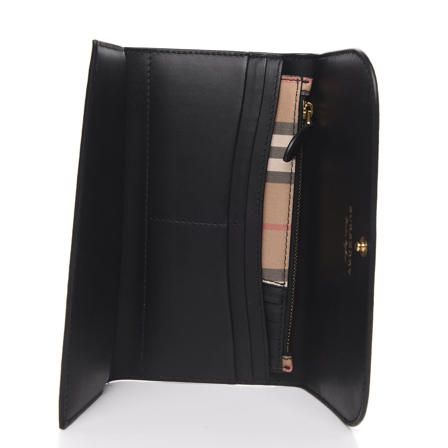Vintage Check Continental Wallet Black