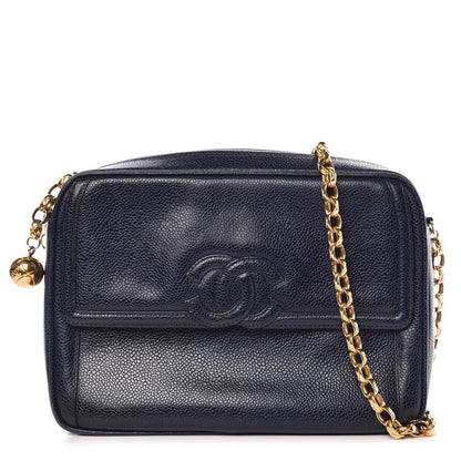 Chanel Caviar CC Camera Case Navy 1 of 10
