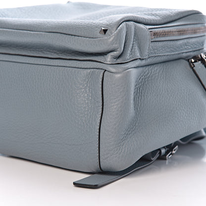 Valentino Garavani Grained Calfskin Rockstud Backpack Blue 9 of 9