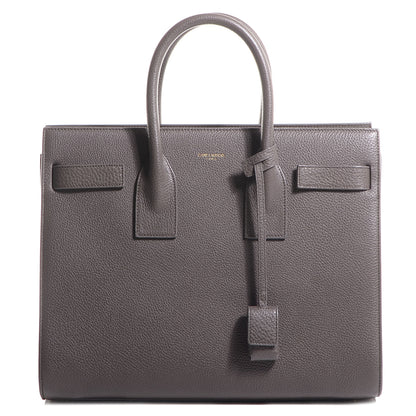 Saint Laurent Grained Calfskin Small Sac De Jour Fog 1 of 7