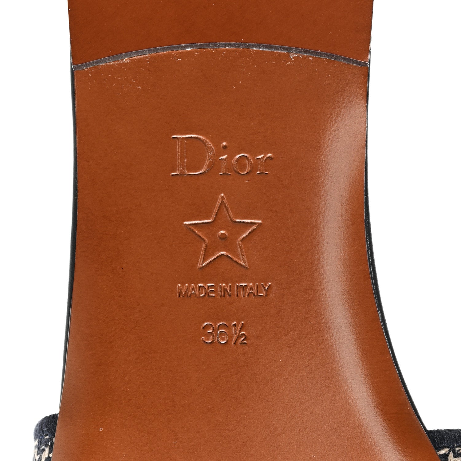 Christian Dior Canvas Embroidered Dway Mules Slide Sandals 36.5 Deep Blue 7 of 9