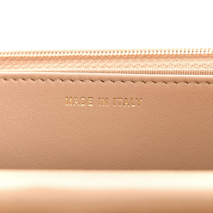 Chanel Caviar Quilted Crystal CC Wallet On Chain WOC Beige 7 of 13