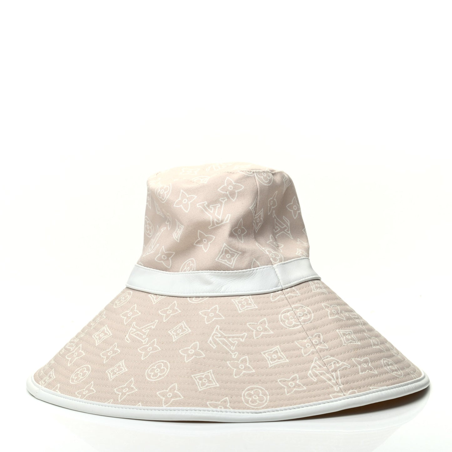 Canvas Monogram Wide Bucket Hat M Beige