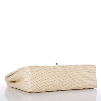 Chanel Lambskin Perforated Jumbo Single Flap White 4 of 15