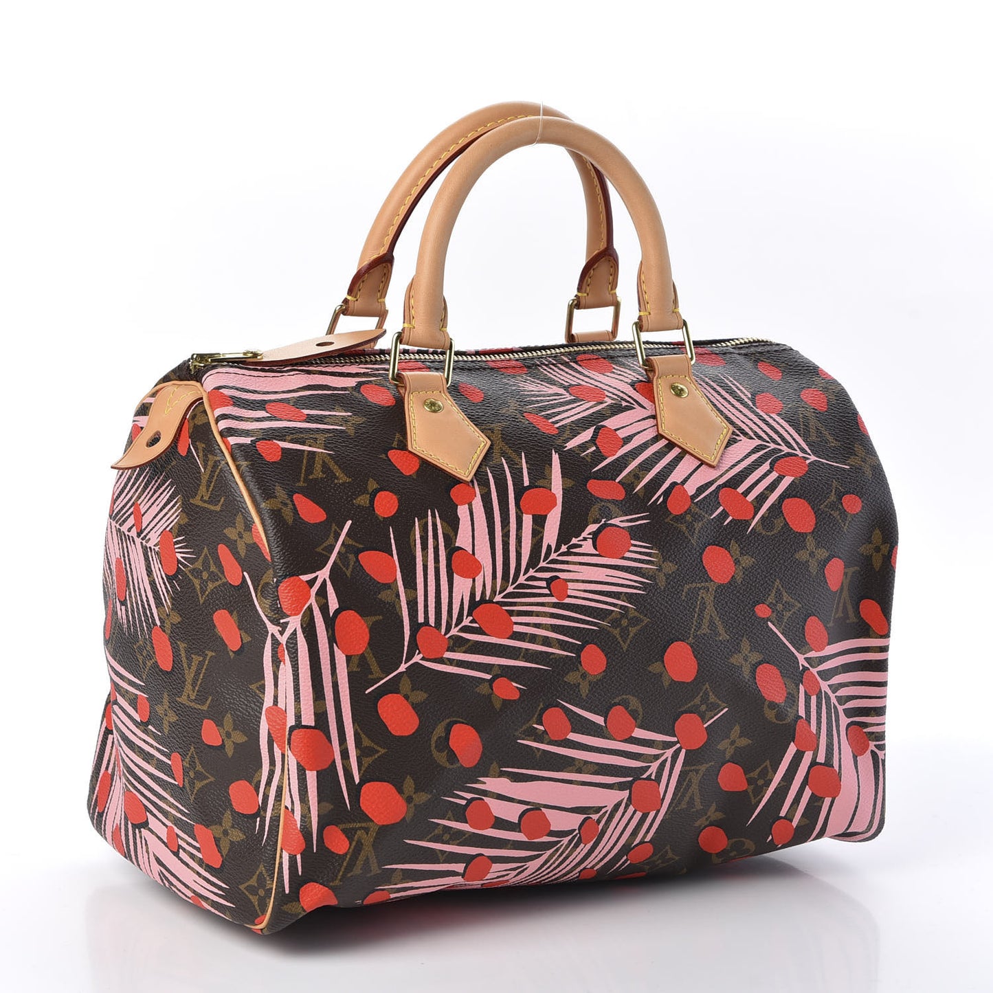 Monogram Jungle Dots Speedy 30 Sugar Pink Poppy
