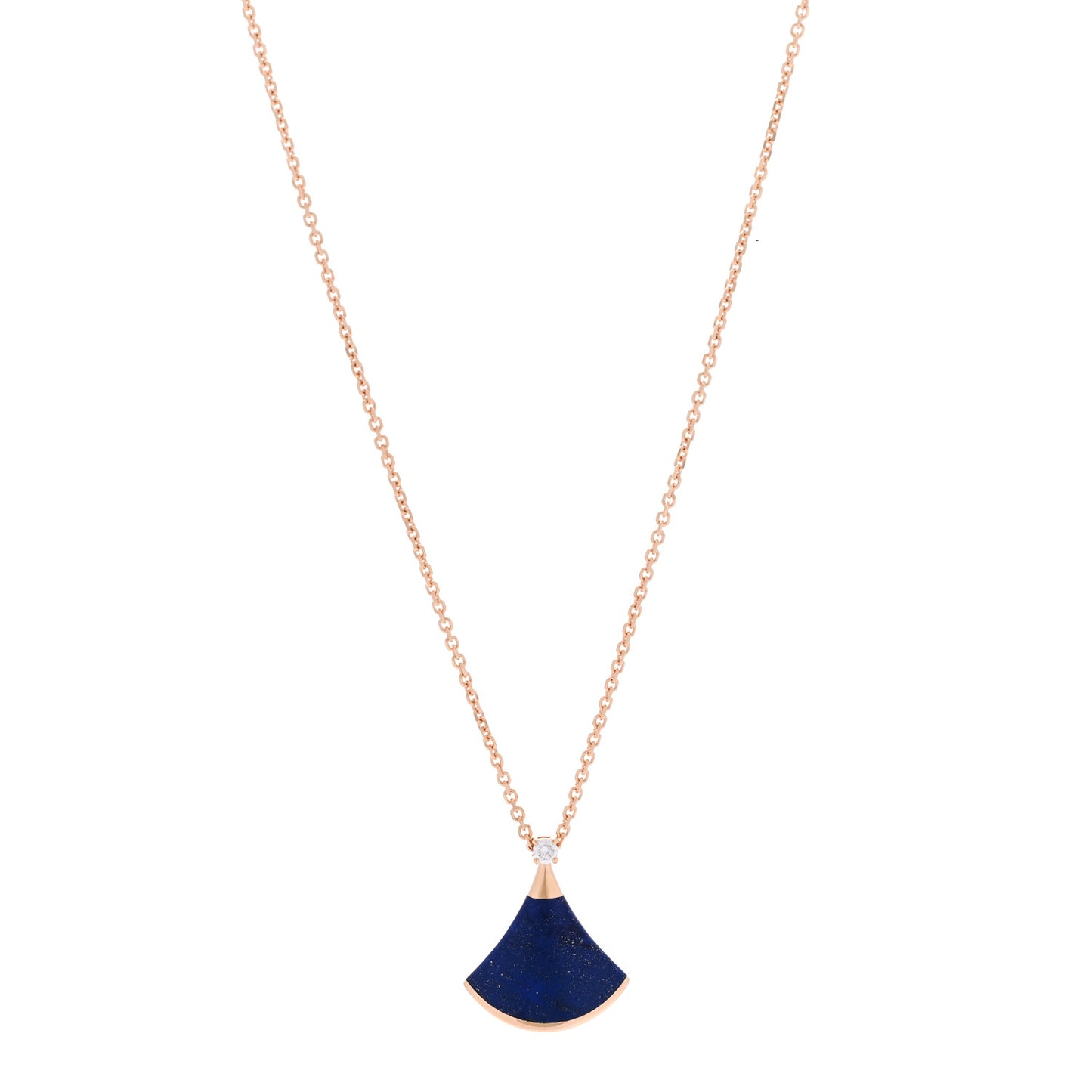 18K Rose Gold Diamond Lapis Lazuli Divas' Dream Pendant Necklace