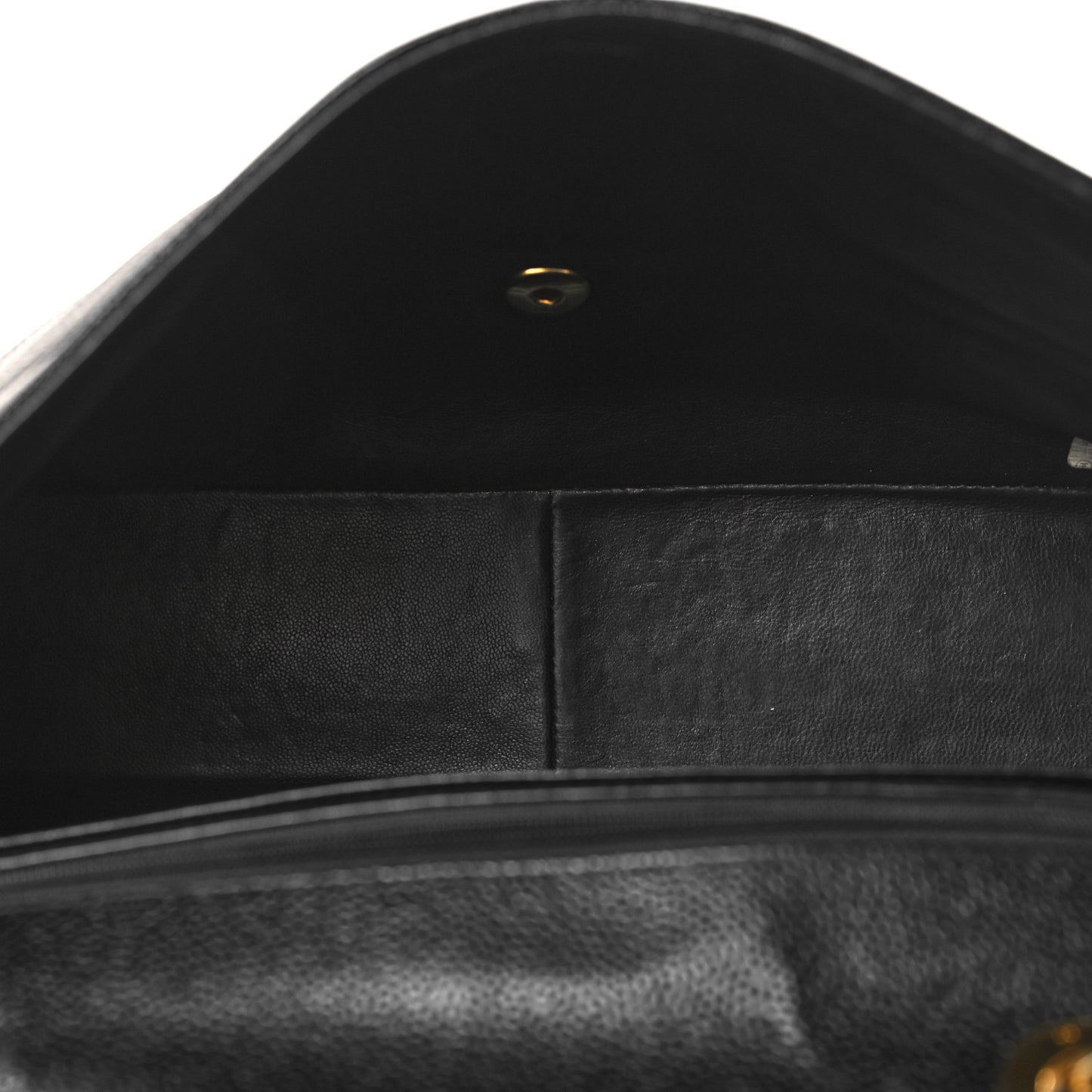 Caviar Horizontal Quilted Jumbo Single Flap Black