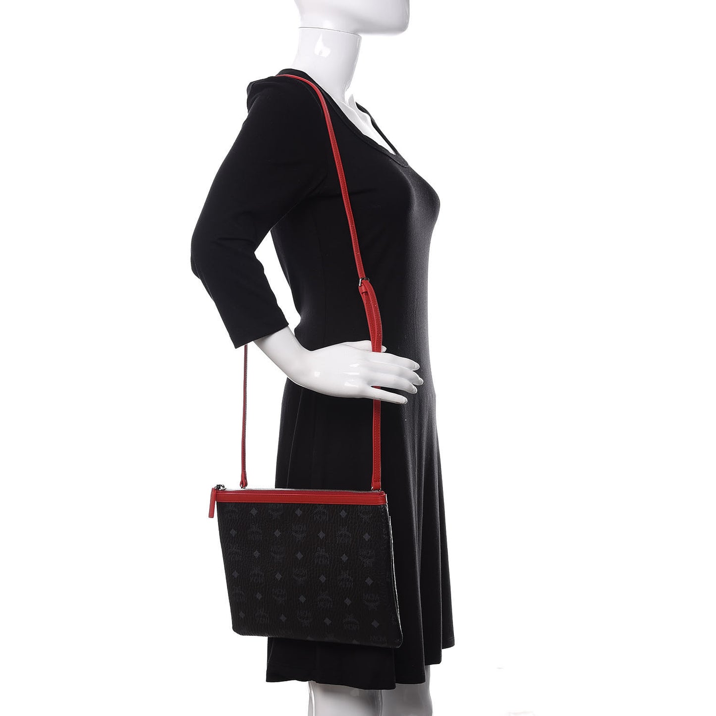 Visetos Crossbody Pouch Black Red