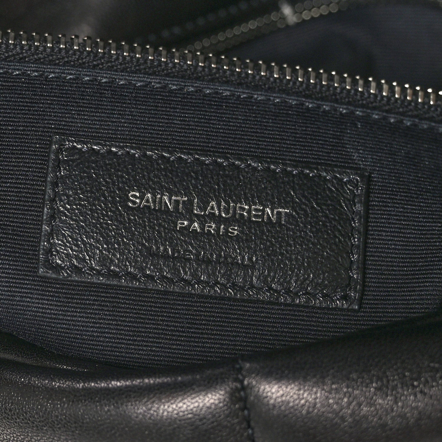 Saint Laurent Lambskin Quilted Medium Loulou Puffer Monogram Chain Satchel Black 6 of 9