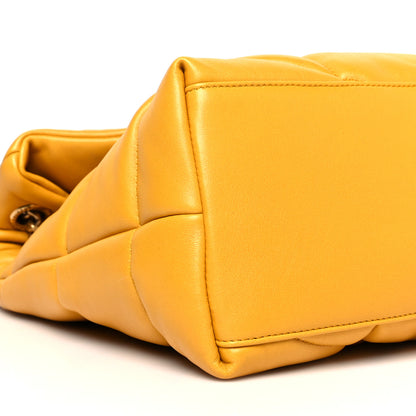 Saint Laurent Lambskin Quilted Medium Loulou Puffer Monogram Chain Satchel Saffran 8 of 9