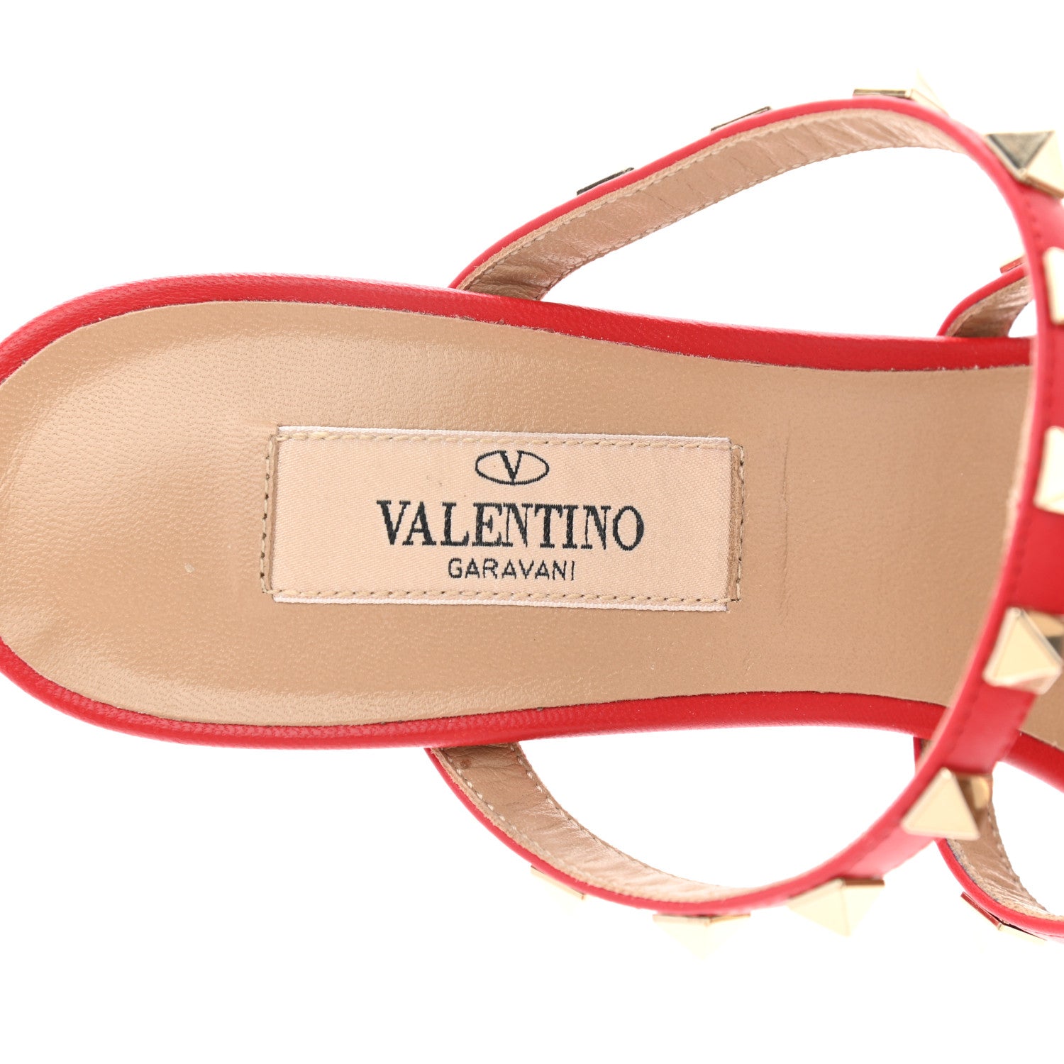 Valentino Garavani Calfskin Rockstud 60mm Caged Slide Sandals 37.5 Rosso Valentino 7 of 9