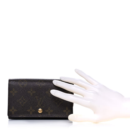 Louis Vuitton Monogram Porte-Monnaie Tresor Wallet 2 of 15